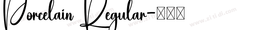 Porcelain Regular字体转换